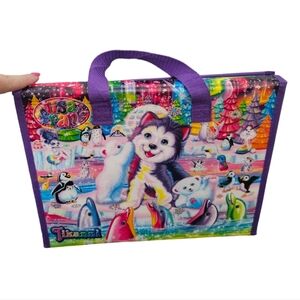 Lisa Frank Colorful Penguin Puppy dolphin polar bear tri fold notebook‎